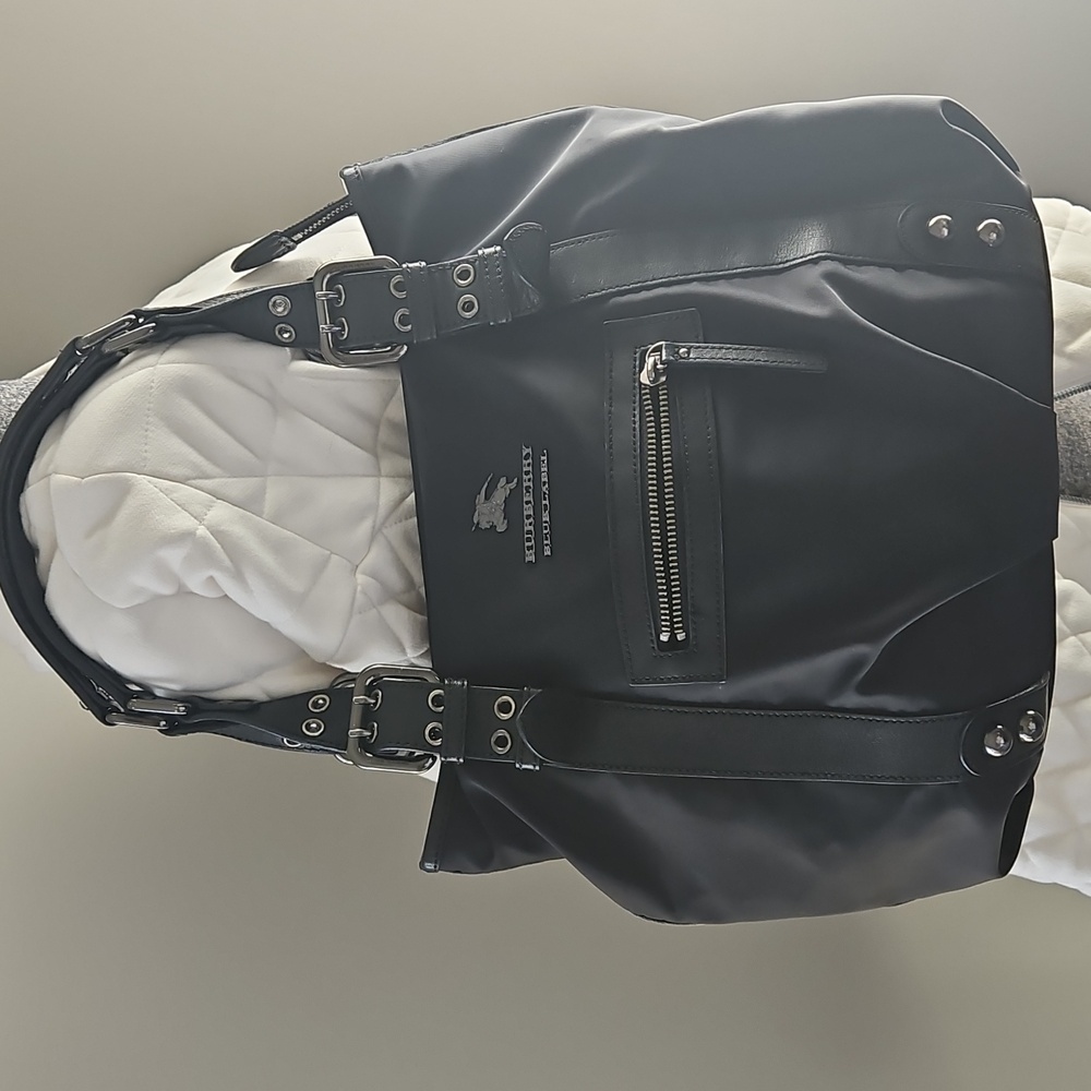 Burberry Blue Label nylon and leather shoulder bag
